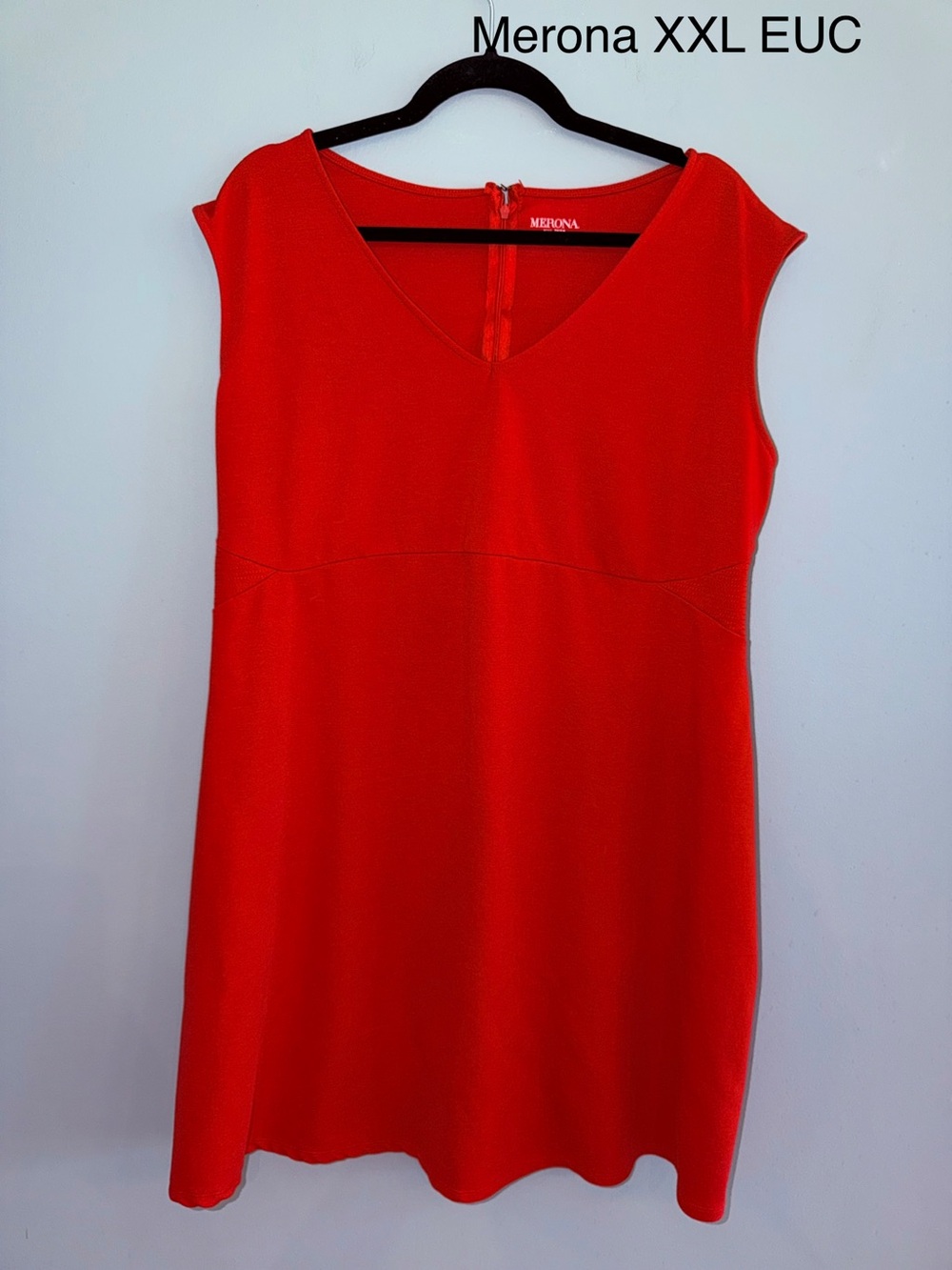 Merona Red V-Neck Sleeveless Shift Dress